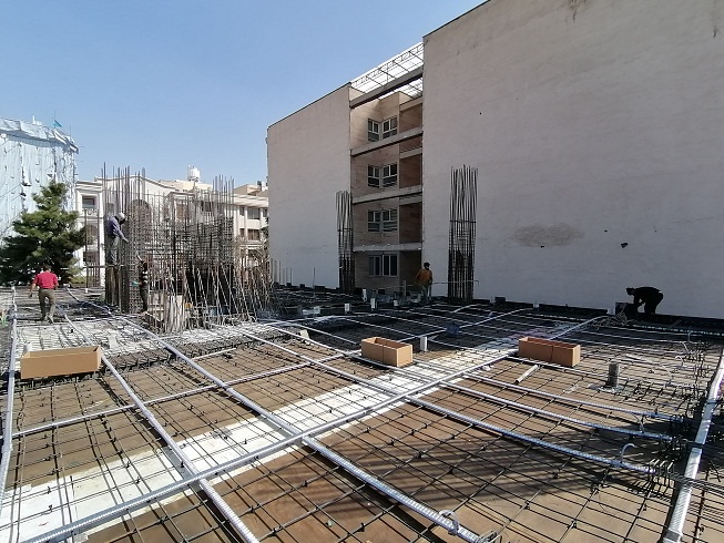 پروژه پیش تنیده پاسداران با سقف پیش تنیده باندد و دهانه 17 متری 3